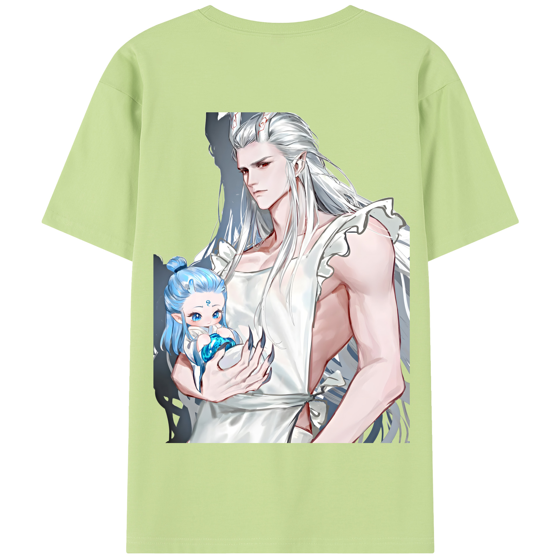 （画像用） Ne Zha 2 ナタ 魔童の大暴れ 綿100％半袖Tシャツ（背面プリント）